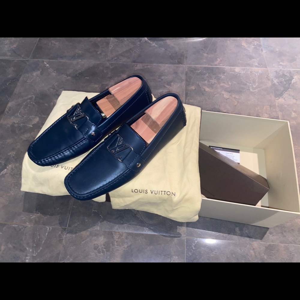 SOLD!!! Louis Vuitton Mens MonteCarlo Blue Loafers